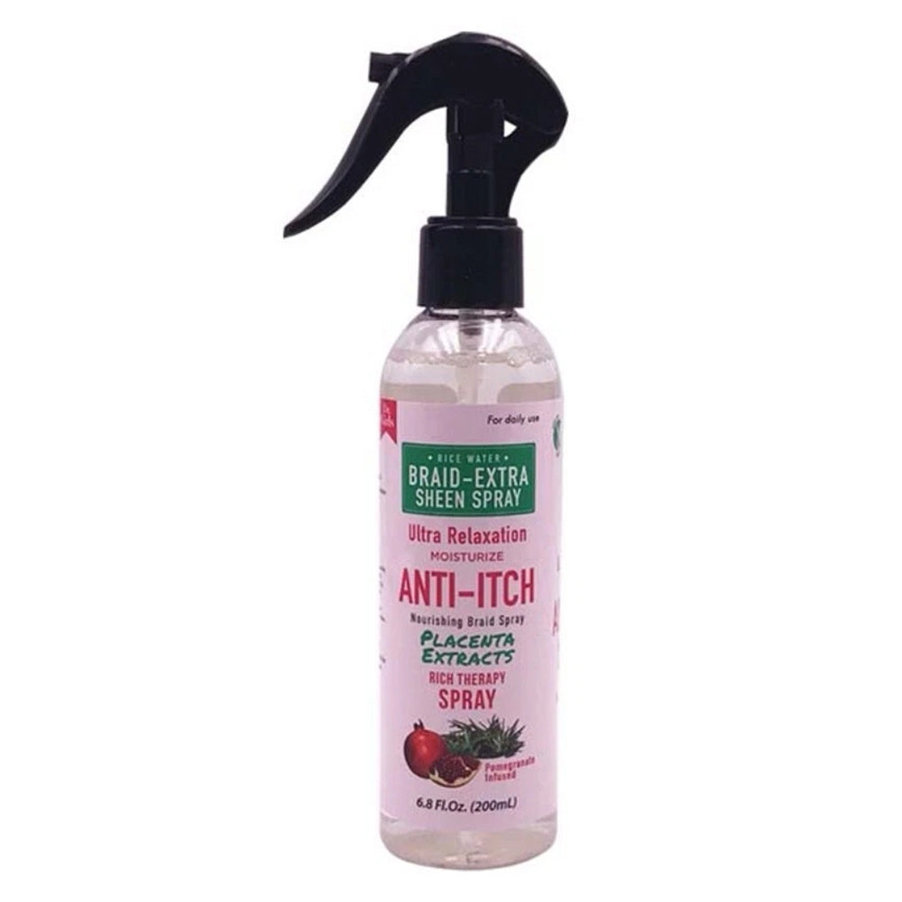 Dr Girls Braid Extra Sheen Ultra Relaxation Moisturize Anti Itch Rich Therapy Spray 6.8Oz (200ml)